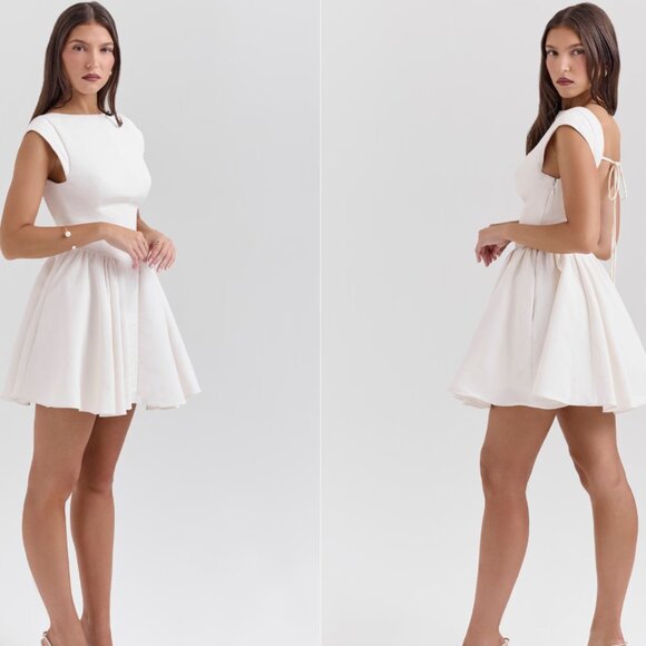 HOUSE OF CB 'Enchant' White Open Back Mini Dress NWOT - Picture 3 of 7